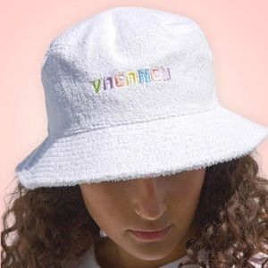 Nwt Vacancy white towel bucket hat (os)